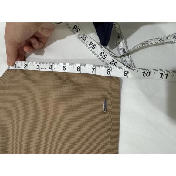 NWOT Brown High Neck Ribbed Cotton Cropped Tank Top- Size Medium - Picture 4 of 7